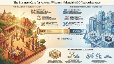 The Business Case for Ancient Wisdom: How Nalanda's 800-Year Model Can Transform Modern Organizations